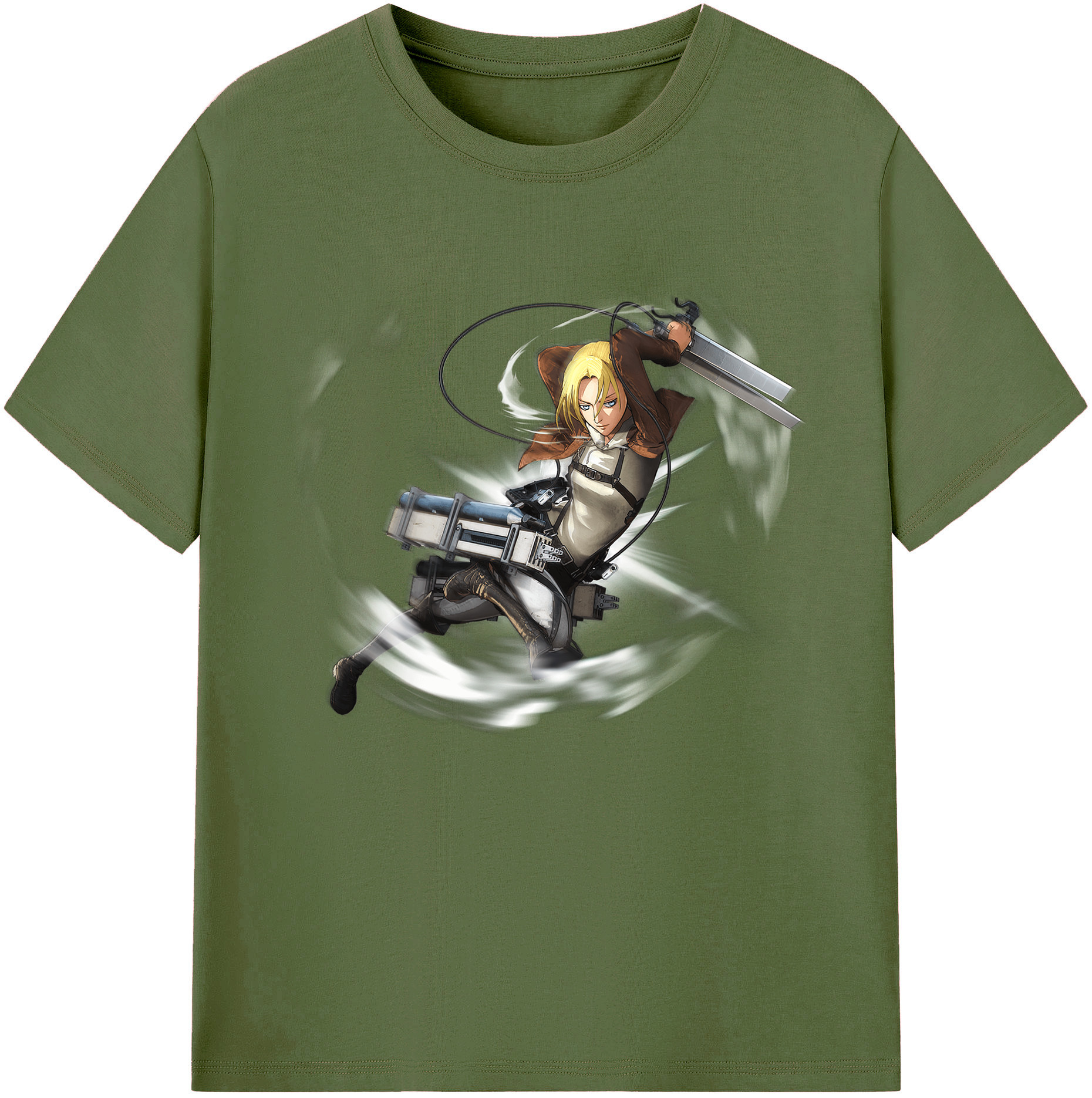 （画像用） 進撃の巨人 アニ・レオンハート Attack on Titan Annie Leonhart 綿100％半袖Tシャツ（フロントプリント）